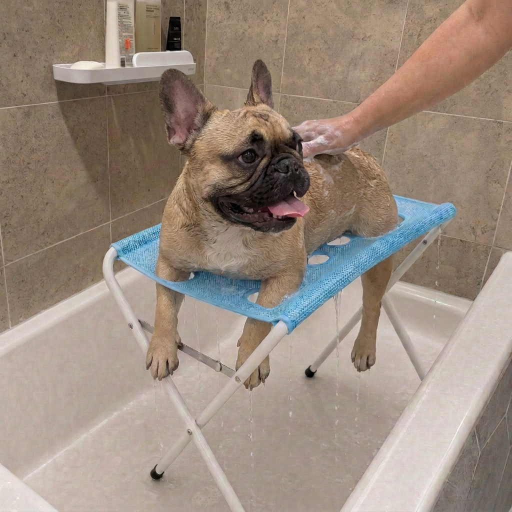 🐾 Foldable Grooming Station for Small Dogs and Cats
